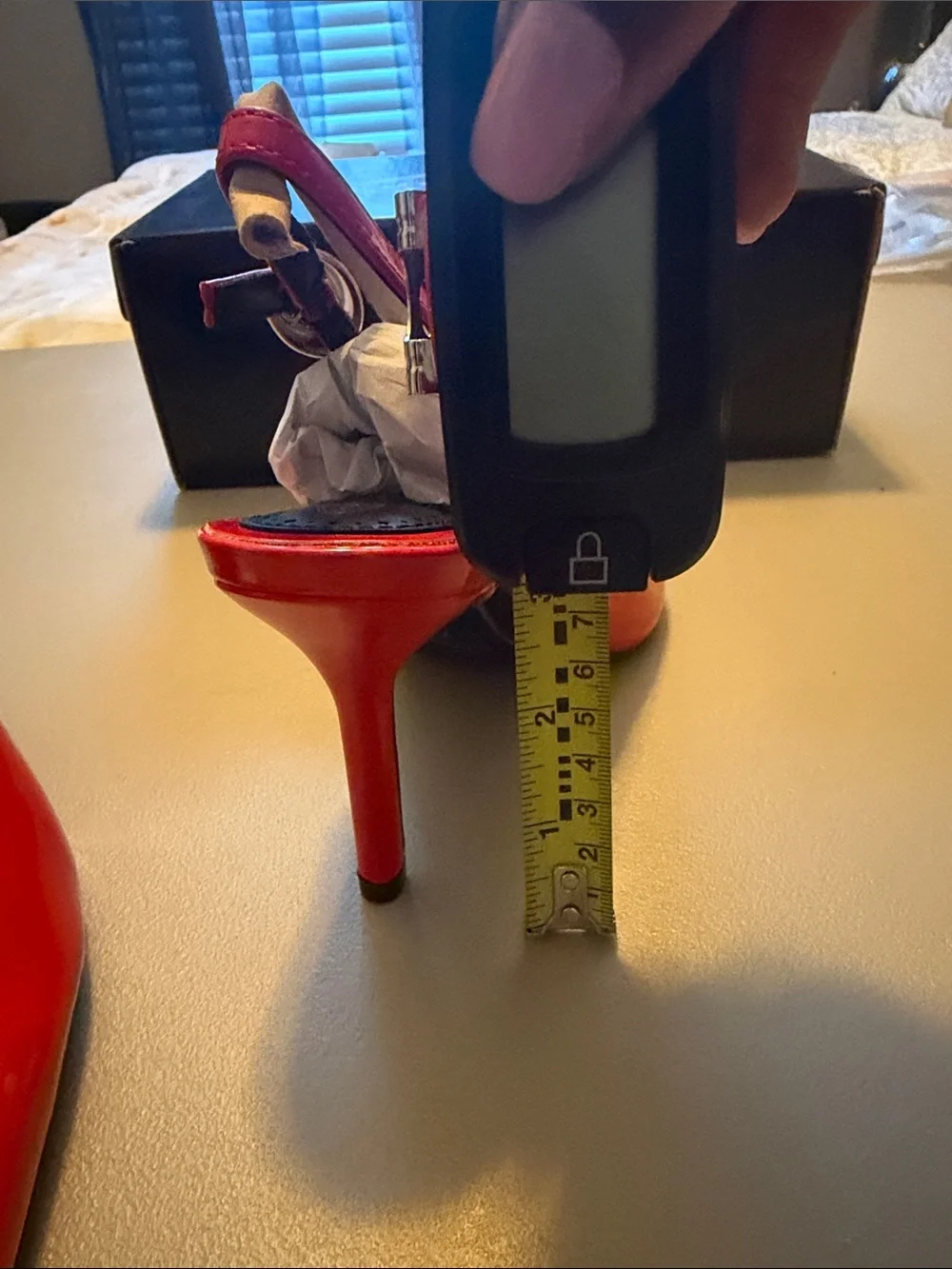 Red Patent Pointed-Toe Slingback Heels